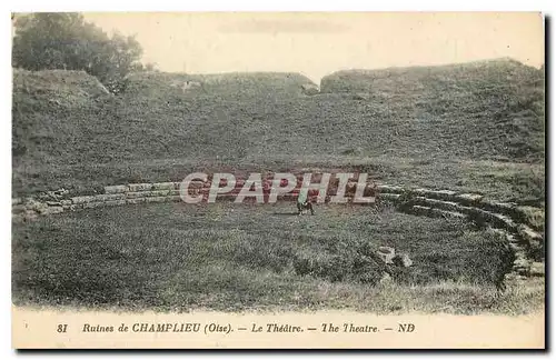 Cartes postales Ruines de Champlieu Oise le Theatre