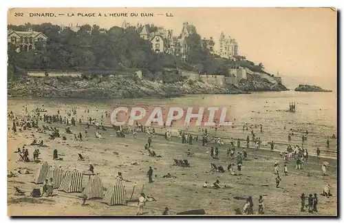 Cartes postales Dinard la Plage a l'Heure du Bain