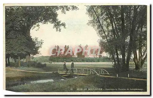 Cartes postales Bois de Boulogne Derriere le Moulin de Longchamp