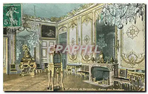 Cartes postales Palais de Versailles Salon des Pendules