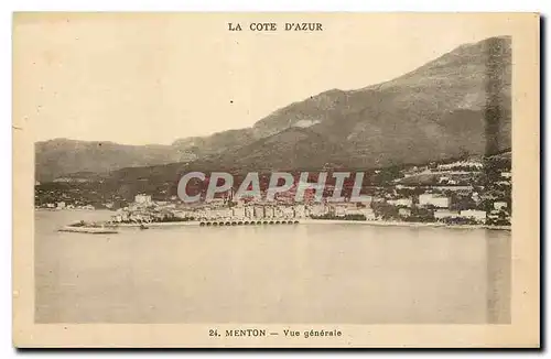 Cartes postales Menton vue generale