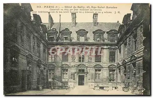 Cartes postales Paris Hotel de Sully 26 Rue Saint Antoine