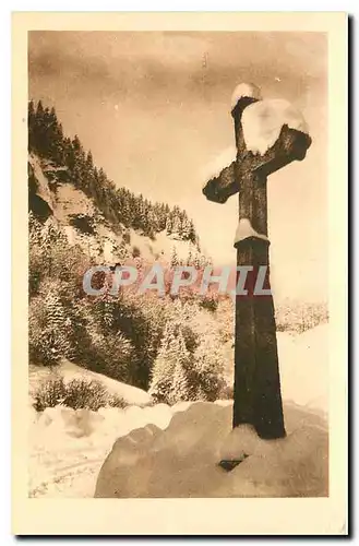 Cartes postales La Giettaz Villas Jeanne d'Arc et St Francois Entree du Village