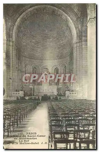 Ansichtskarte AK Paris Basilique du Sacre Coeur de Montmartre la Nef et le Maitre Autel