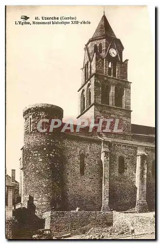 Ansichtskarte AK Uzerche Correze l'eglise Monument historique XIII siecle