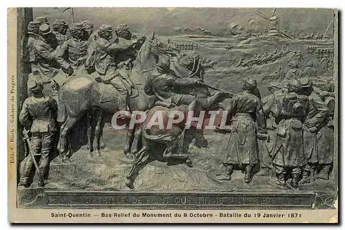 Ansichtskarte AK Saint Quentin Bas Relief du Monument du 8 Octobre Bataille du 19 Janvier 1871