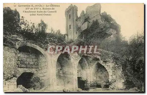 Ansichtskarte AK Lavardin L et Ch le Chateau XV et XVI S Ruines de l'Ancienne Salle du Conseil Cote Nord Ouest