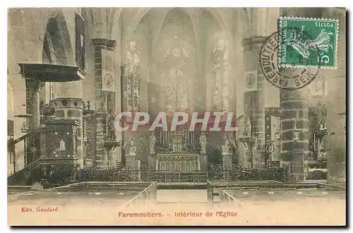 Cartes postales Faremoutiers Interieur de l'eglise