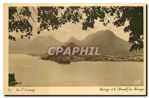 Cartes postales Lac d'Annecy Duingt et le Massif des Bouges