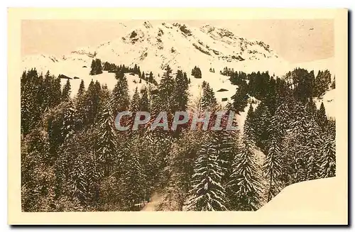Cartes postales La Giettaz Villas Jeanne d'Arc et St Francois Rocher de l'Etale