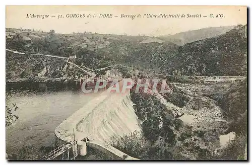 Ansichtskarte AK L'Auvergne Gorges de la Dore Barrage de l'Usine d'electricite de Sauviat