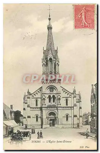 Ansichtskarte AK Tours l'Eglise Saint Etienne