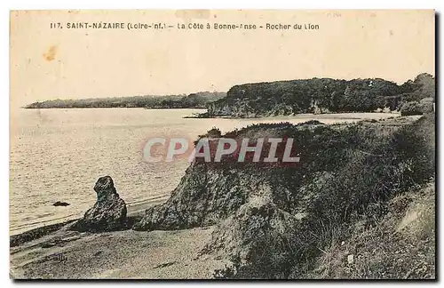 Cartes postales Saint Nazaire Loire Inf la Cote a Bonne Anse Rocher du Lion