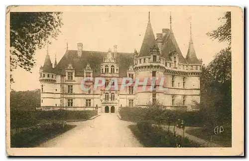 Ansichtskarte AK Azay le Rideau I et L le Chateau National Mon hist XVI S Facade Nord l'entree