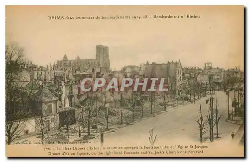 Ansichtskarte AK Reims dans ses annees de bombardements 1914 18 Militaria