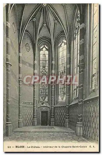 Cartes postales Blois le Chateau interieur de la Chapelle Saint Calais