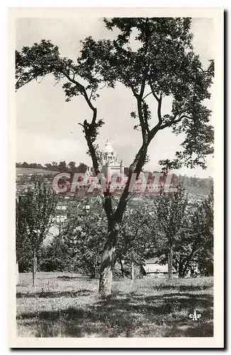 Cartes postales Lisieux la basilique a travers les arbres