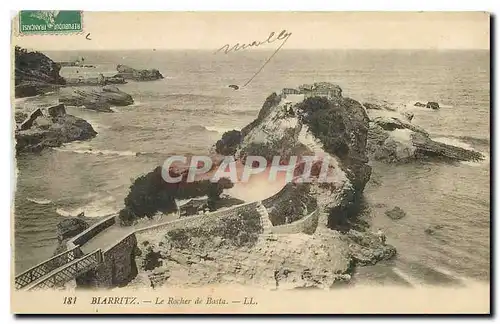 Ansichtskarte AK Biarritz le rocher de Basta