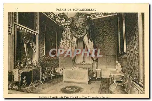 Cartes postales Palais de Fontainebleau Ancienne chambre du pape Pie VII