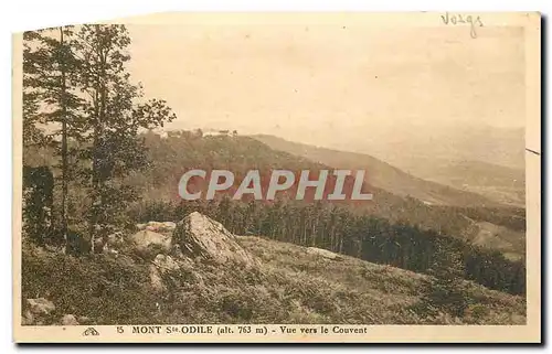 Cartes postales Mont Ste Odile Vue vers le couvent