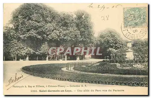 Cartes postales Saint Germain en Laye Une allee du Parc vue du Parterre