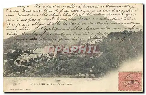 Cartes postales Conflans vu d'Albervtille