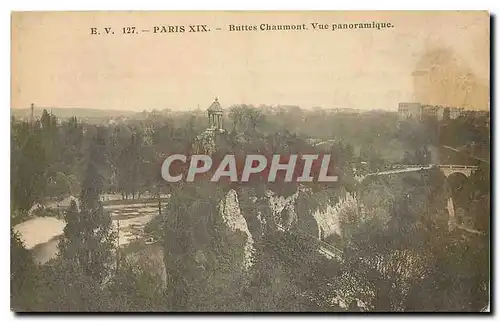 Ansichtskarte AK Paris XIX Buttes Chaumont vue panoramique