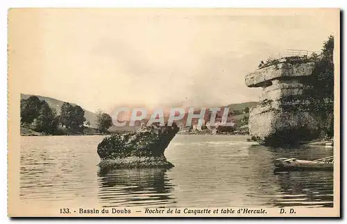 Ansichtskarte AK Bassin du Doubs Rocher de la Casquette et table d'Hercule