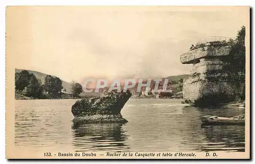 Cartes postales Bassin du Doubs Rocher de la Casquette et table d'Hercule