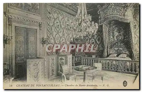 Cartes postales Palais de Fontainebleau Chambre de Marie Antoinette