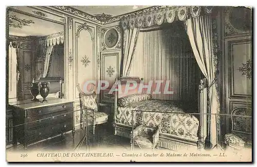 Cartes postales Chateau de Fontainebleau Chambre a coucher de Madame de Maintenon