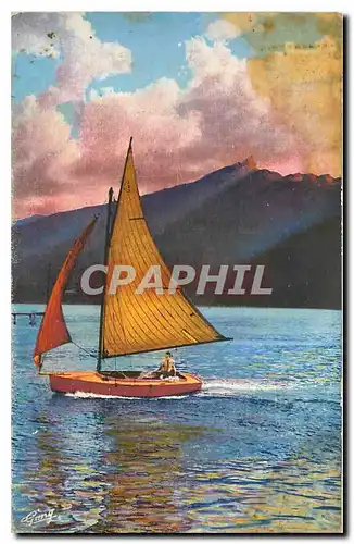 Cartes postales La Savoie pittoresque au lac du Bourget Bateau
