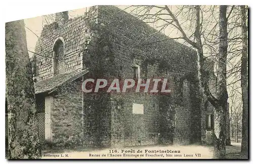 Cartes postales Foret de Fontainebleau Restes de l'Ancien Ermitage de Franchard bati sous Louis VII