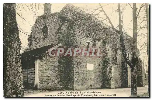 Cartes postales Foret de Fontainebleau Restes de l'Ancien Ermitage de Franchard bati sous Louis VII