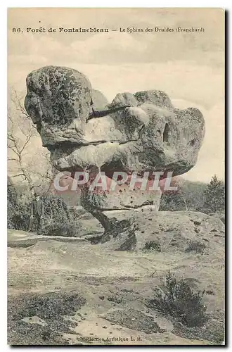 Cartes postales Foret de Fontainebleau le Sphinx des Druides Franchard