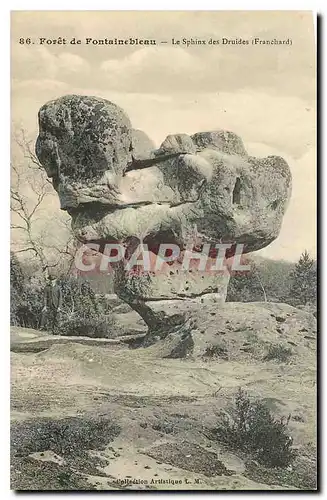 Cartes postales Foret de Fontainebleau le Sphinx des Druides Franchard