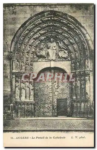 Cartes postales Angers le Portail de la cathedrale