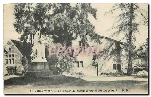 Ansichtskarte AK Domremy la Maison de Jeanne d'Arc et Groupe Mercie