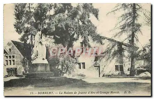 Cartes postales Domremy la Maison de Jeanne d'Arc et Groupe Mercie