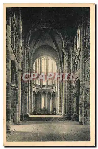 Cartes postales Abbaye du mont Saint Michel eglise abbatiale la nef