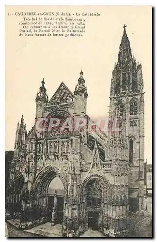 Cartes postales Caudebec en Caux S Inf la Cathedrale