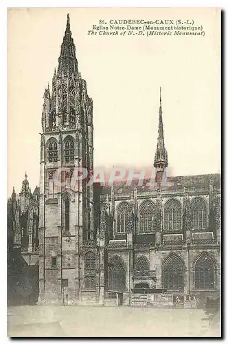 Cartes postales Caudebec en Caux S I Eglise Notre Dame monument historique