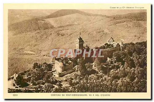 Cartes postales Chateau du haut Koenigsbourg vu a vol d'Oiseau