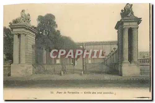 Cartes postales Parc de Versailles Grille des cent marches