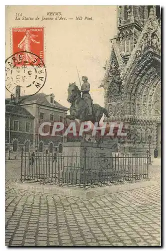 Cartes postales Reims la Statue de Jeanne d'Arc