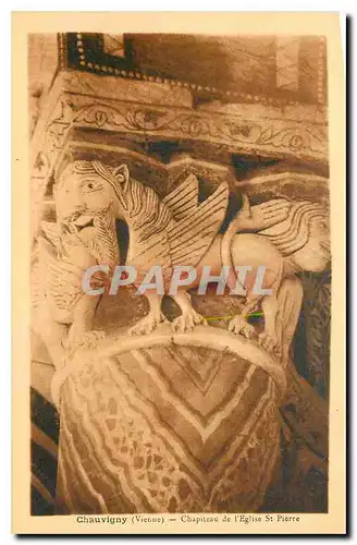 Cartes postales Chauvigny Vienne Chapiteau de L'eglise St Pierre