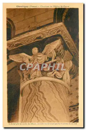 Cartes postales Chauvigny Vienne Chapiteau de L'eglise St Pierre