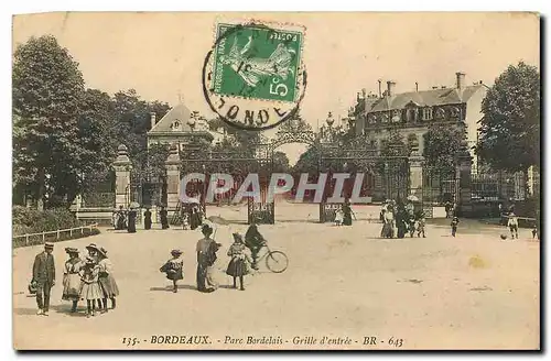 Cartes postales Bordeaux Parc Bordelais Grille d'entree