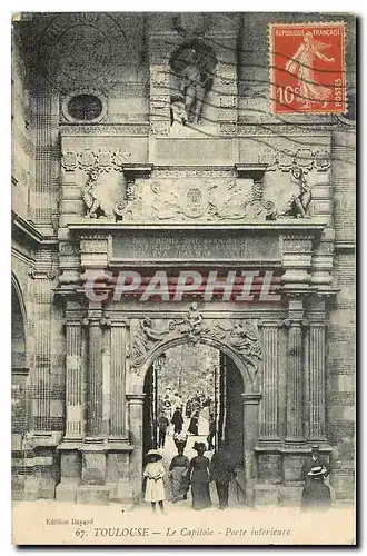 Cartes postales Toulouse le Capitole Porte interieure
