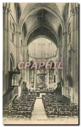 Cartes postales Auxerre Interieur de l'Eglise Saint Eusebe